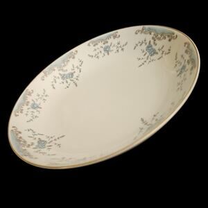 Imperial China Seville 5303 W Dalton 7.5" Bowls Set of 4 Japan Blue Floral Gold